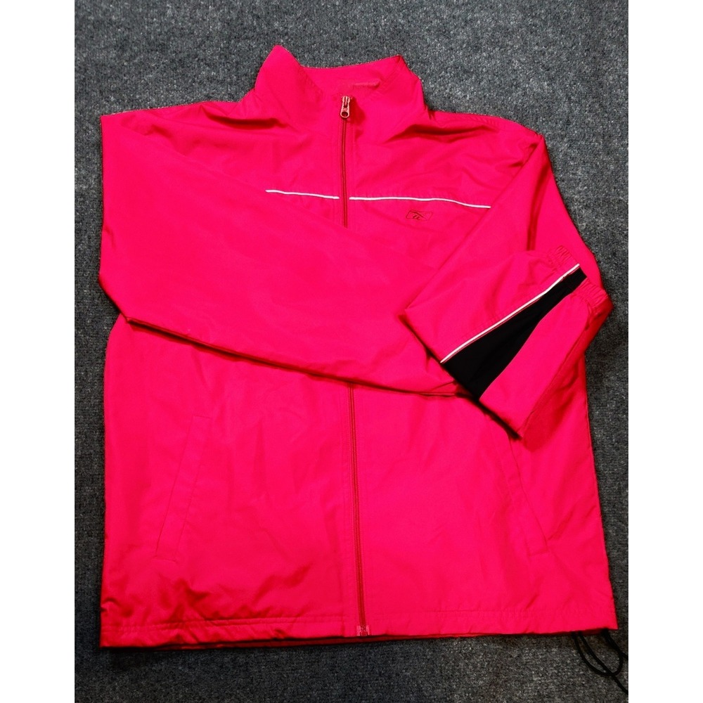 Vintage Y2K Reebok Athletic Tracksuit Set Red Full Zip Jacket & Black Pants Med